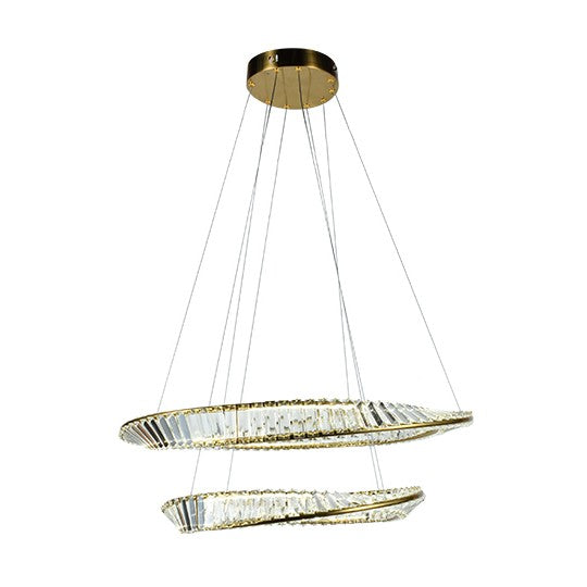 M10980-2 800mm LED visilica sa kristalima i daljinskim 95W 3CCT Mitea Lighting