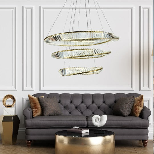 M10980-3 1000mm LED visilica sa kristalima i daljinskim 150W 3CCT Mitea Lighting