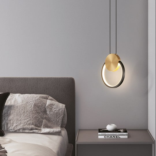 M10911-1 BR 250mm LED visilica crna + staro zlato 9W 3000K Mitea Lighting