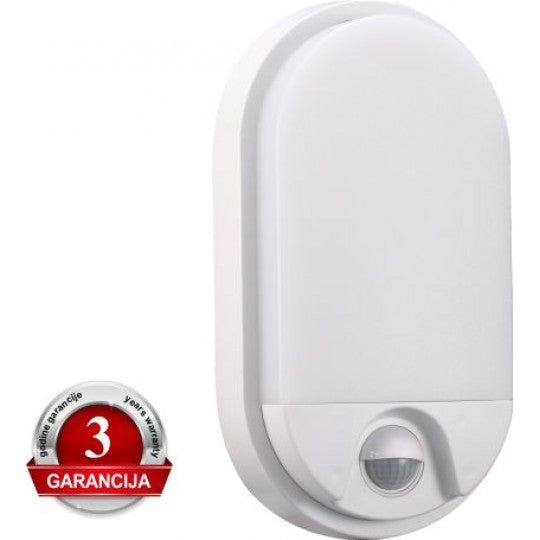 M272-72B-S 15W IP54 LED bela zidna lampa sa IR senzorom pokreta 3Y Mitea Lighting