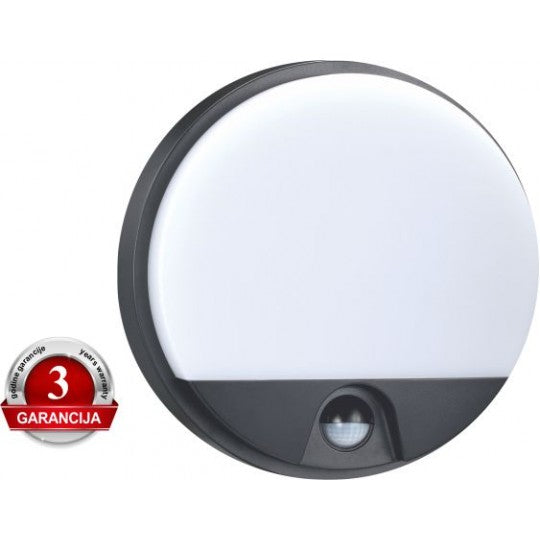 M272-73B-S 15W IP54 LED crna plafonska lampa sa IR senzorom pokreta 3Y Mitea Lighting