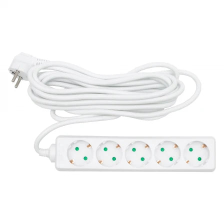 Produžni kabl bez prekidača 5 utičnica 1.5m