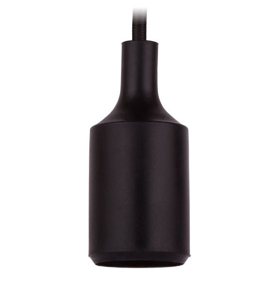 Visilica E27 silikon CRNA