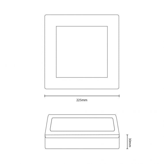 Panel led 18W 3000K nadgradni kocka