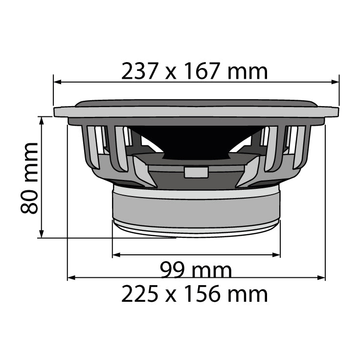 Auto zvučnici 230x165mm 2x120W