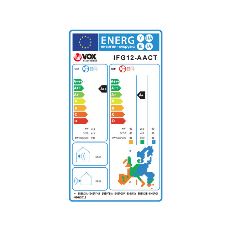 Inverter klima uređaj Vox IFG12-AACT