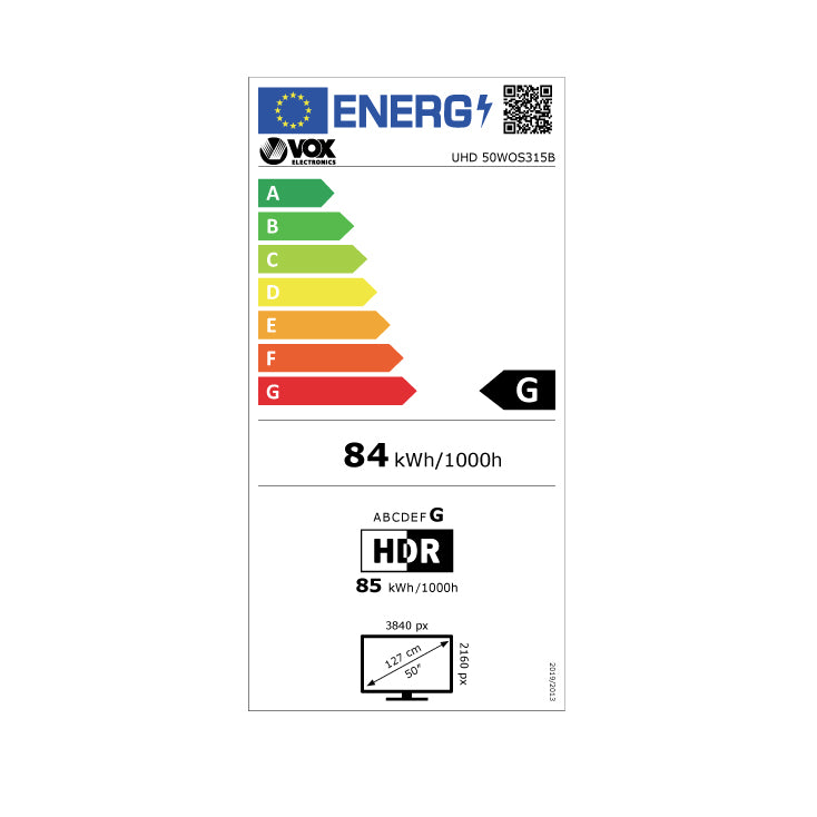 VOX smart 4K TV 50"