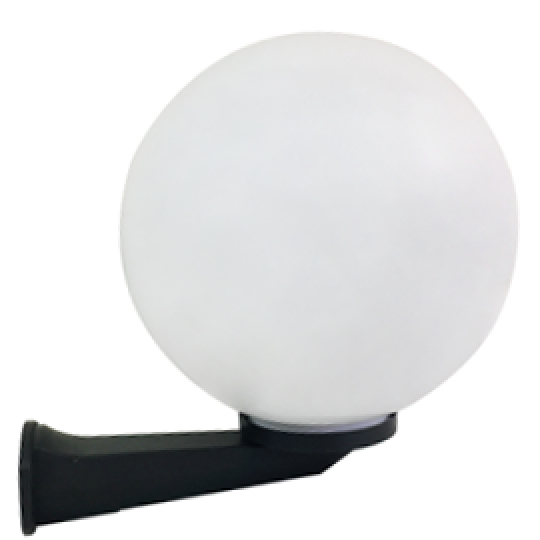 M250010 IP44 max.1x60W E27 bela kugla zidna lampa PMMA Mitea Lighting