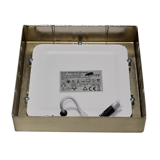 M12NK-SN 12W 6500K saten nikl nadgradni kvadratni LED panel Mitea Lighting