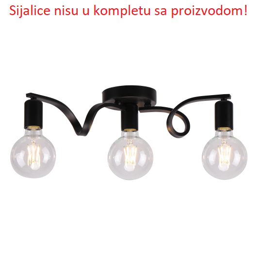 M11040-3 luster 3xE27 Max.60W/220V - Sijalice nisu uključene uz proizvod! Mitea Lighting