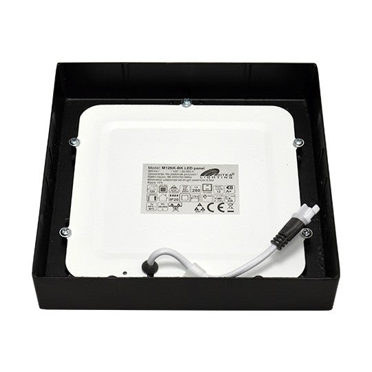M12NK-BK 12W 6500K crni nadgradni kvadratni LED panel Mitea Lighting