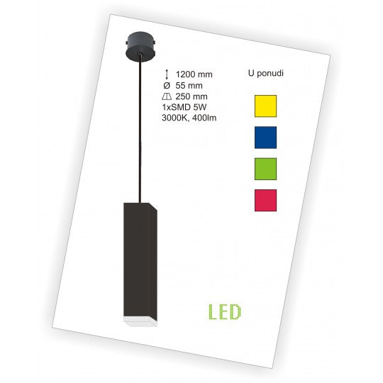 -R M10275 plava LED visilica 3000K 1x5W 400lm Mitea Lighting
