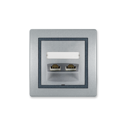 Priključnica komunikacijska dvostruka RJ45 Cat6, FTP, Keystone