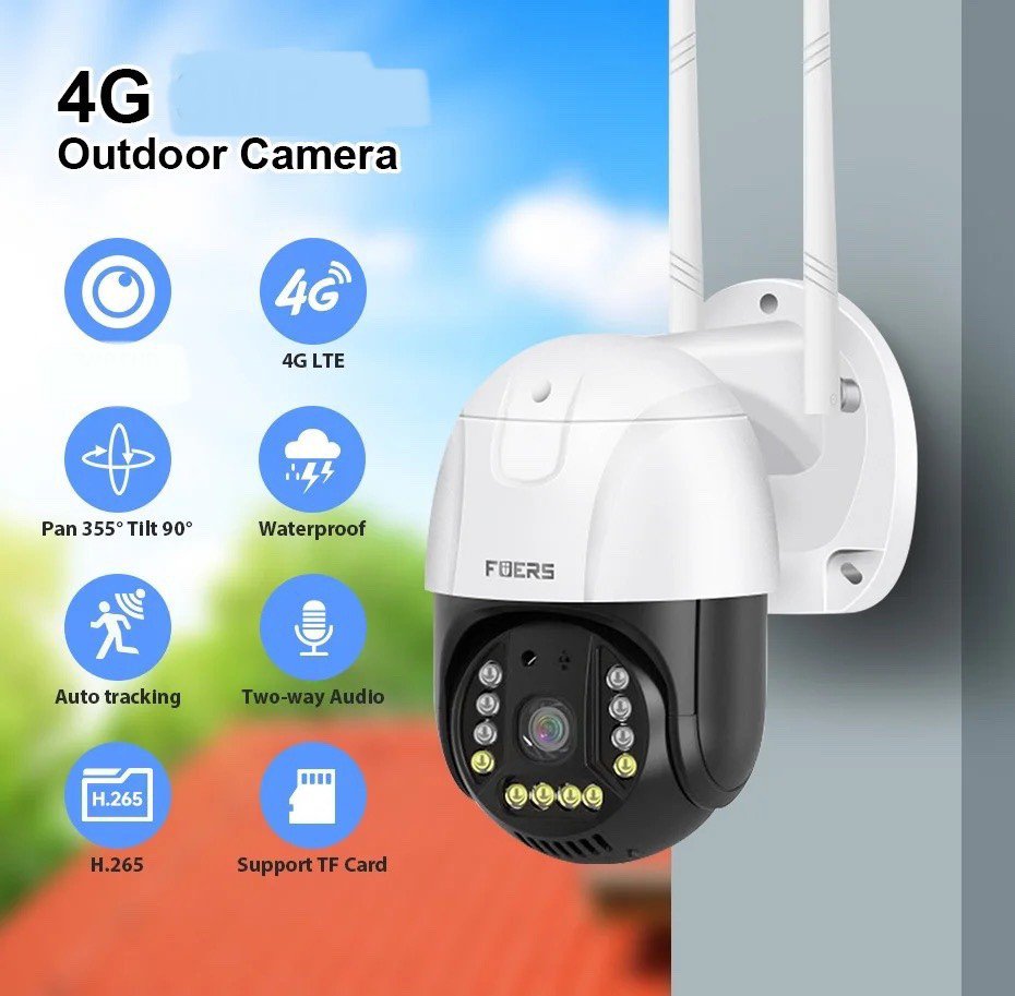 4G Rotirajuća Kamera sa SIM Karticom za Video nadzor