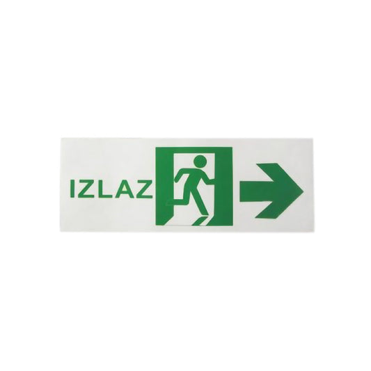 Nalepnica za panik lampu - izlaz desno 250x90mm
