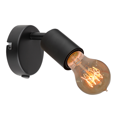 M190110 P crna Spot lampa sa prekidačem 1xE27 40W Mitea Lighting