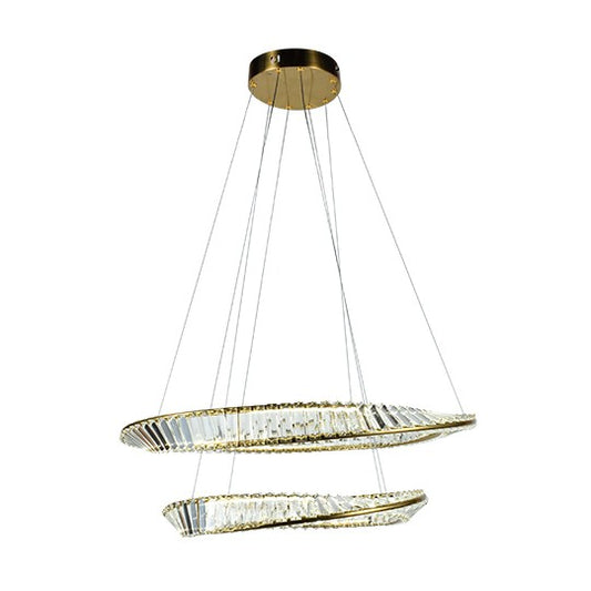 M10980-2 800mm LED visilica sa kristalima i daljinskim 95W 3CCT Mitea Lighting