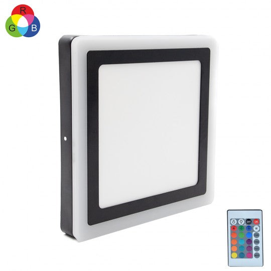 MP18NK-BK-WRGB 18W+6W crni nadgradni kvadratni LED panel Mitea Lighting