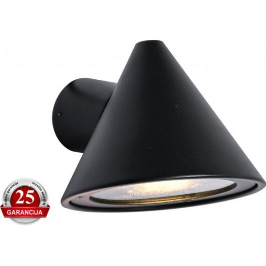 M2018-C IP65 1xGU10 MAT CRNA zidna spoljna lampa Mitea Lighting