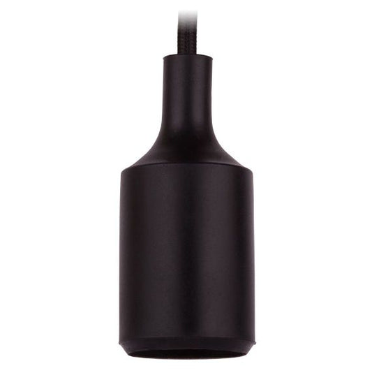 Visilica E27 silikon CRNA