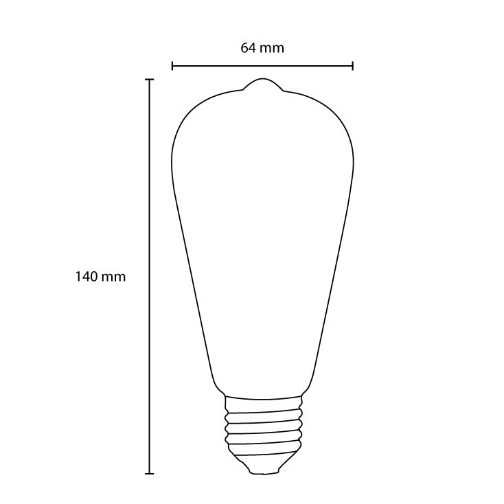 LED filament sijalica dimabilna toplo bela 8W