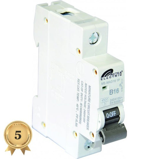 ME-MAO16 Automatski osigurač B16A 4.5Ka 240/415V tipB 5Y Mitea Electric