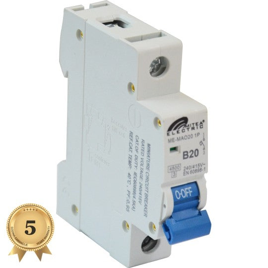 ME-MAO20 Automatski osigurač B20A 4.5Ka 240/415V tipB 5Y Mitea Electric