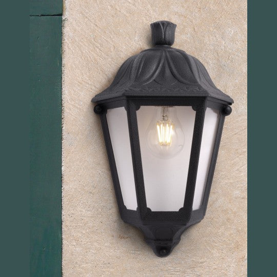 IESSE crna zidna lampa IP55 1xE27 M22.000.000.E27 Fumagalli