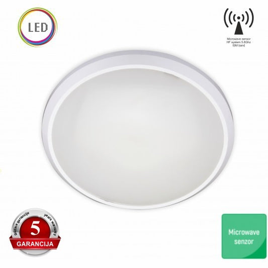 M271-C 12W IP20 okrugla LED plafonjera sa microwave senzorom pokreta fi250x56mm ISM band IK10 5Y Mitea Lighting