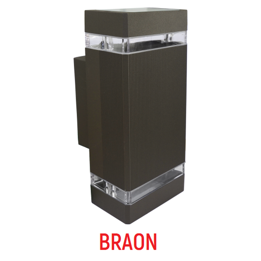 M035 B BRAON 2xGU10 max.35W zidna lampa IP44 Mitea Lighting