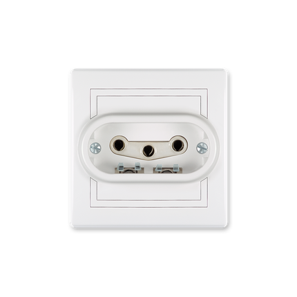 Priključnica tropolna, 16A sa porcelanskim jezgrom  Prestige line