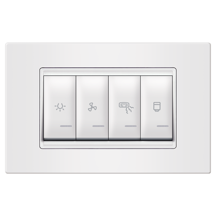 Set sklopki za kupatilo, 4x16A, horizontalni