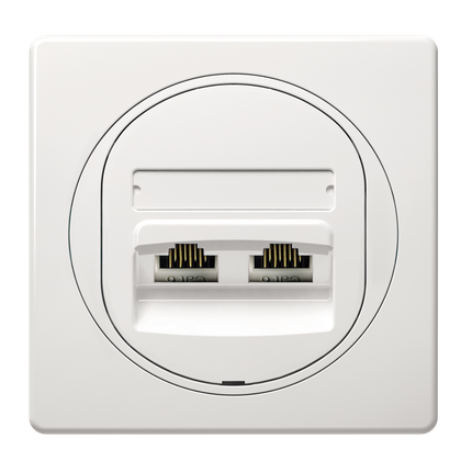 Priključnica komunikacijska dvostruka RJ45 Cat5e, UTP, Keystone EON